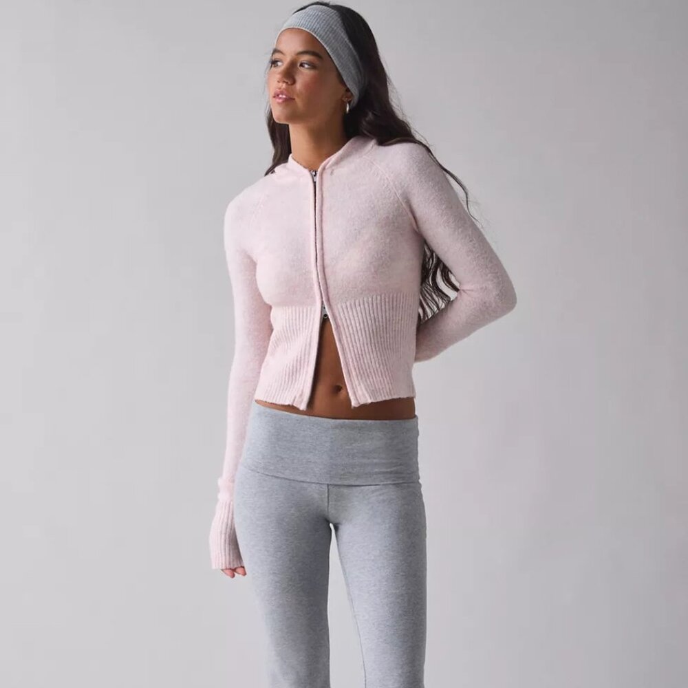 BDG Monet Knit Full-Zip Hoodie Sweater